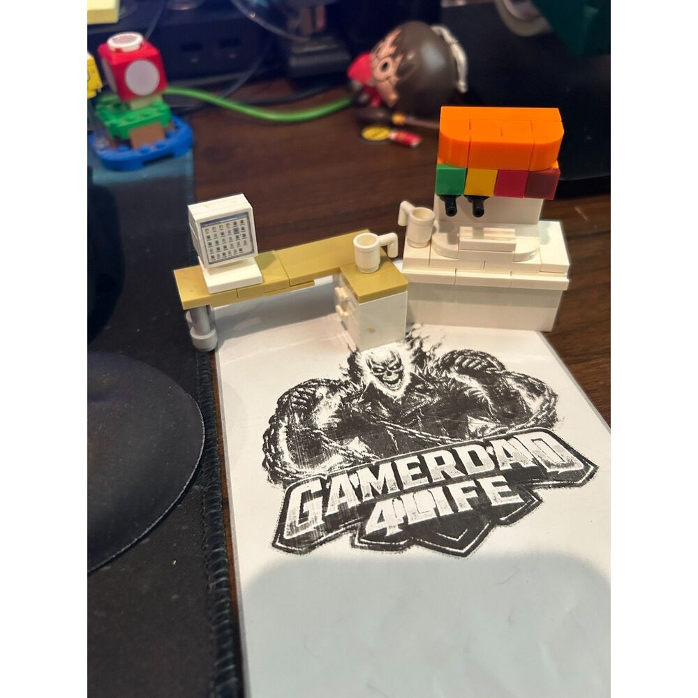 Custom Miniature Desk & Coffee Machine Bricks